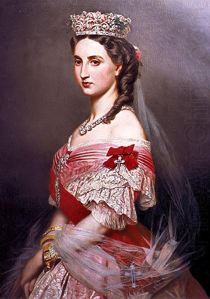 Franz Xaver Winterhalter Portrait of Charlotte of Belgium oil painting picture